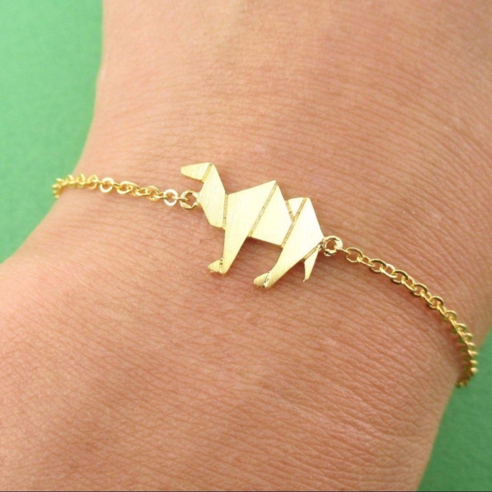 UO Gold Stainless Steel Origami Camel Bracelet - Picture 8 of 8